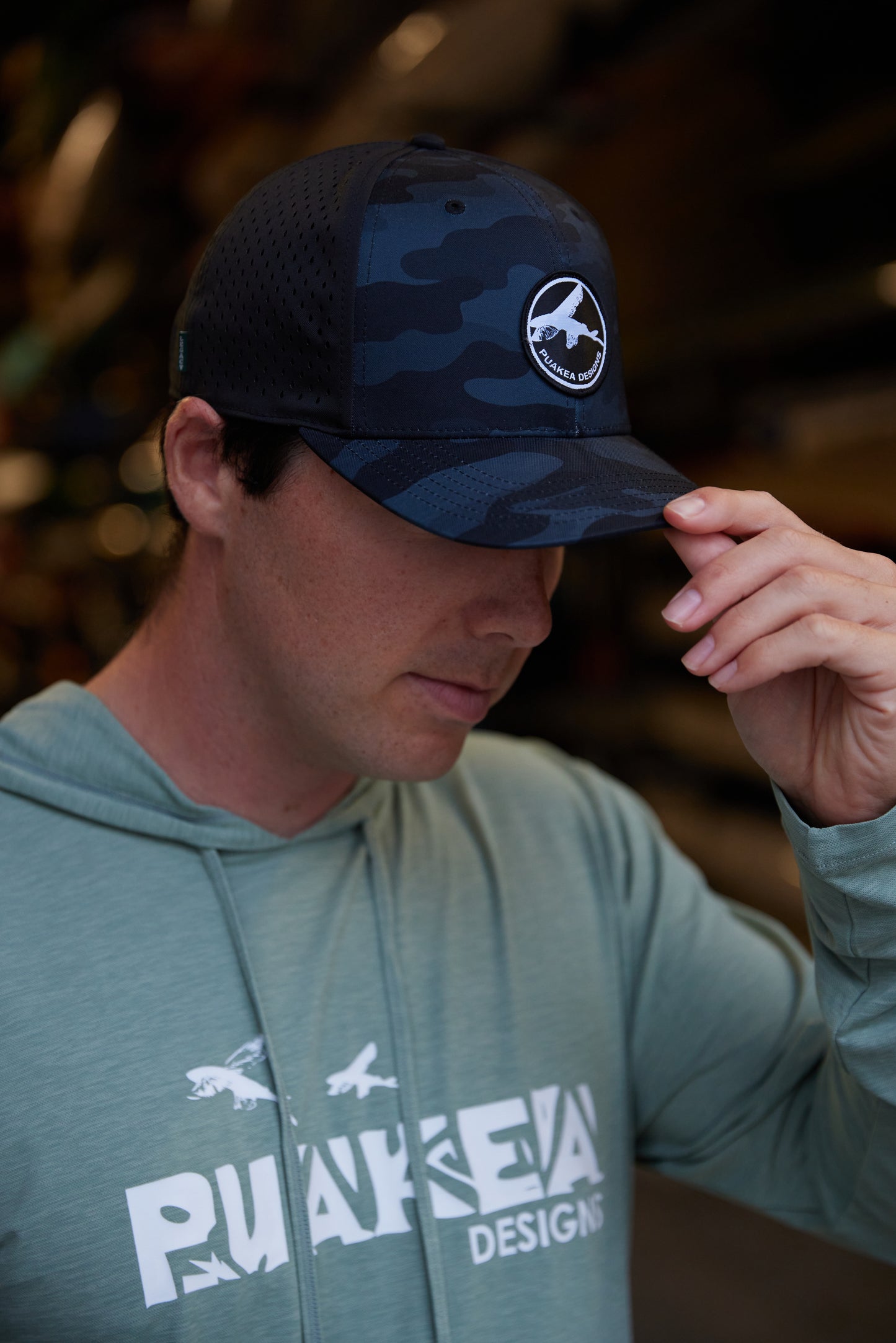 NEW! Puakea Perforated Camo Hat